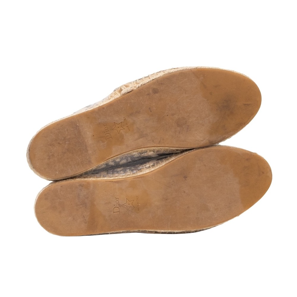 Christian Dior Granville Oblique Espadrilles Gray Canvas Flats EU 38.5 US 8 - Picture 11 of 16
